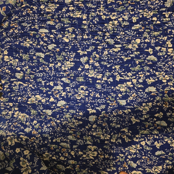 Sienna Sky Blue and Cream Puff Sleeve Blouse - Picture 5 of 7